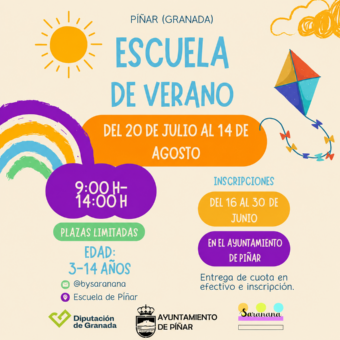 Escuela de verano, 2026. Ayuntamiento de Píñar